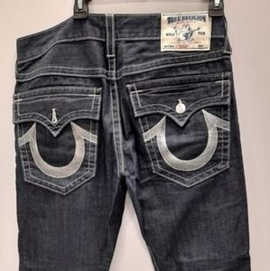 True Religion Men's Straight Blue Size 33 Jeans